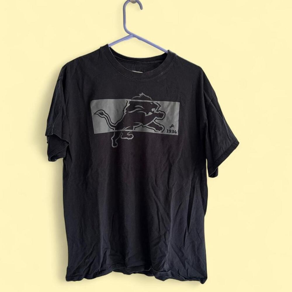 Nfl detroit lions black t shirt